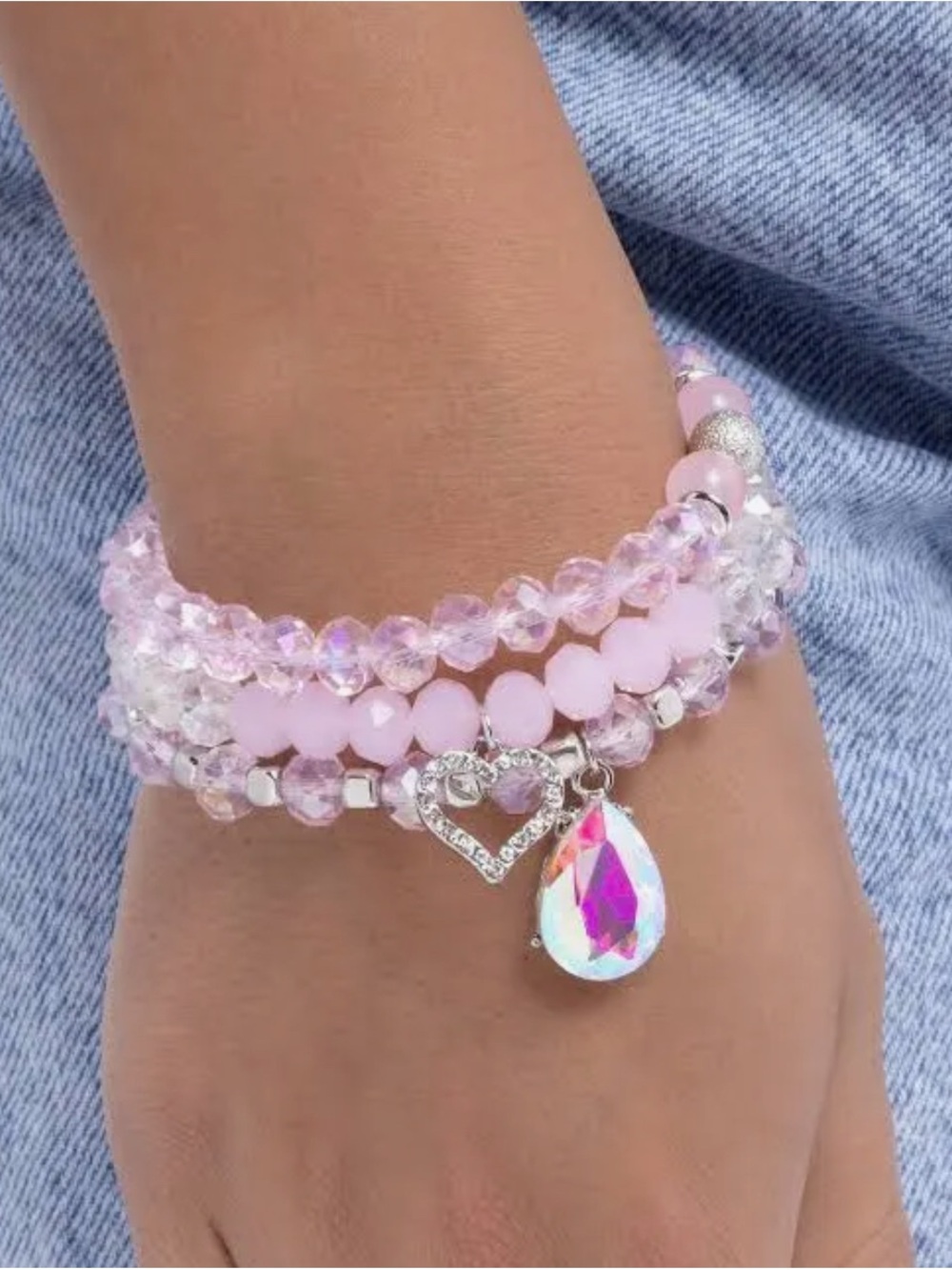 Lasting Layers Pink Bracelet